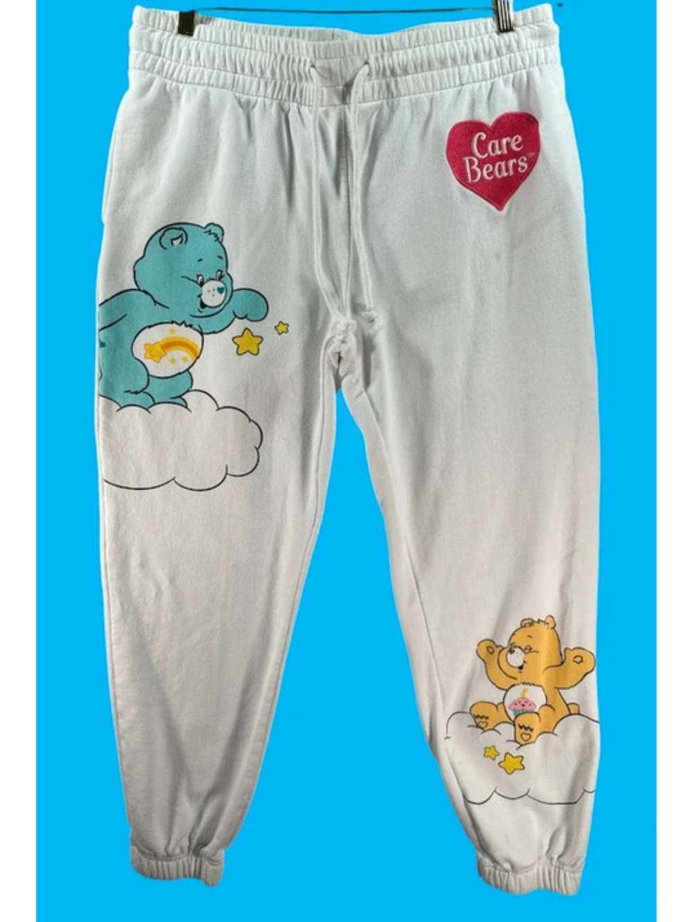 Care Bears White Graphic Sweatpants Size - L C0052